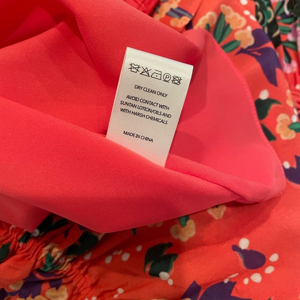 SALONI Grace Silk Floral Off Shoulder Mini Dress - Picture 9 of 11